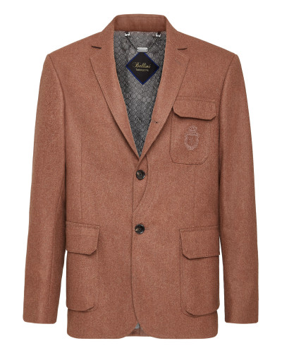 Wool Cashmere Blazer Tailored Fit Crest