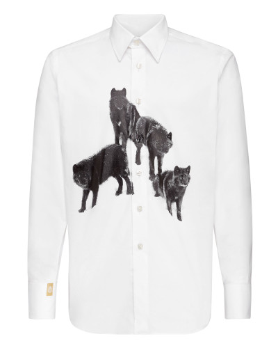 Shirt Gold Cut LS Wolf