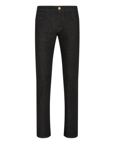 Denim Trousers Super Straight Cut Crest