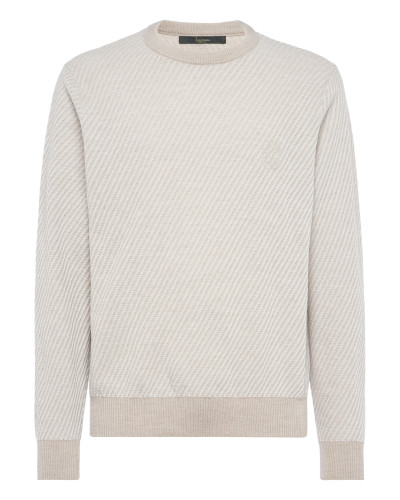 Pullover Round Neck LS Crest