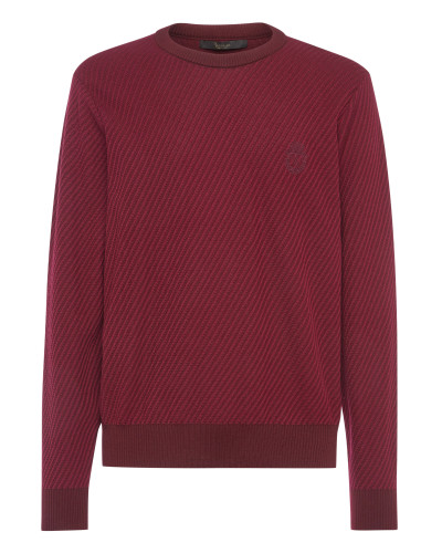 Pullover Round Neck LS Crest