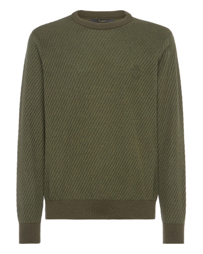 Pullover Round Neck LS Crest