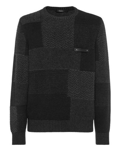 Pullover Round Neck LS Crest