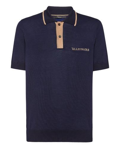 Wool Pullover Polo-Neck SS