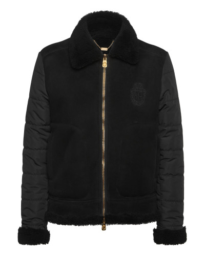 Shearling & Nylon Puffer Jacket