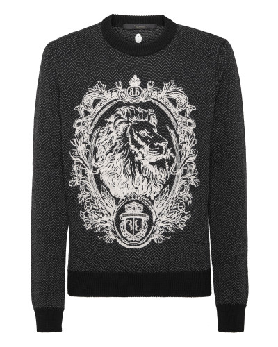 Merino Knit Pullover Round Neck LS