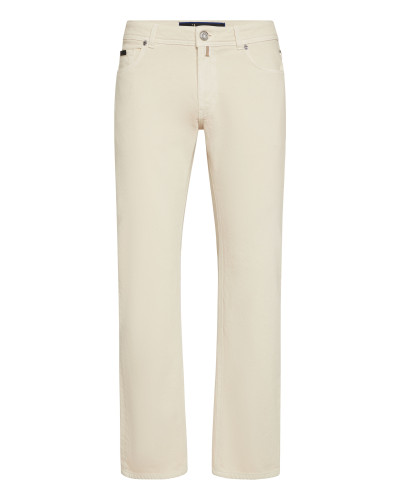 Denim Trousers Regular Cut Python Inserts