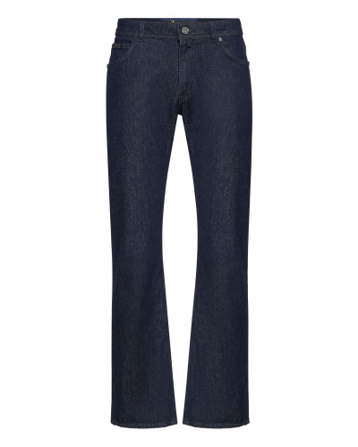 Denim Trousers Regular Cut Python Inserts