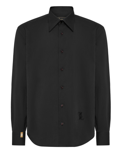 Cotton Tuxedo Shirt Gold Cut