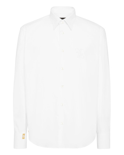 Embroidered Cotton Shirt Loose Fit