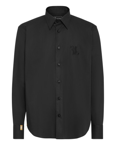 Embroidered Cotton Shirt Loose Fit