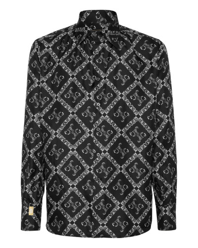 Silk Gold Cut Shirt BB Monogram