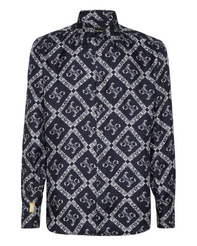 Silk Gold Cut Shirt BB Monogram