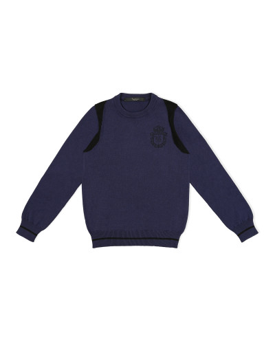 Pullover Round Neck LS Crest