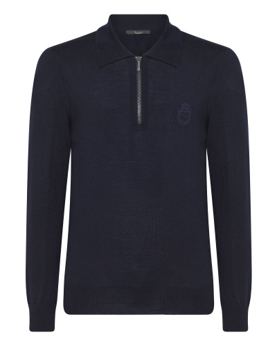 Pullover zip mock Crest