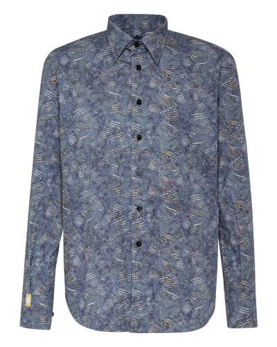 Shirt Gold Cut LS Milano/Multi Geometric