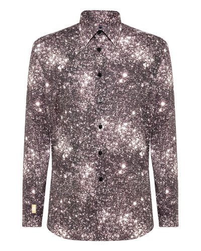 Shirt Silver Cut LS Crystal