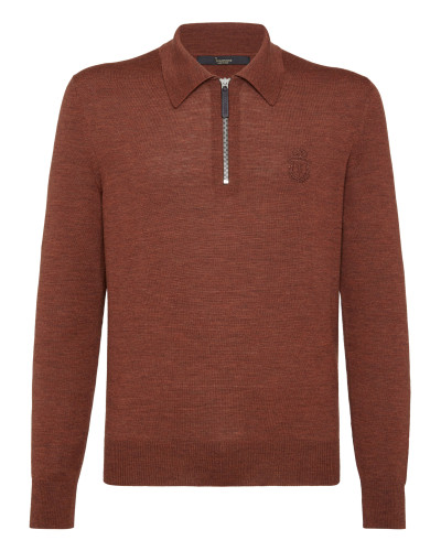 Pullover zip mock Crest