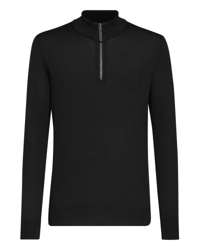 Pullover zip mock Crest