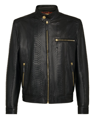Python Leather Jacket Luxury