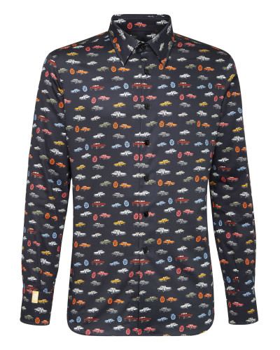 Shirt Silver Cut LS/Milano Cars Racing