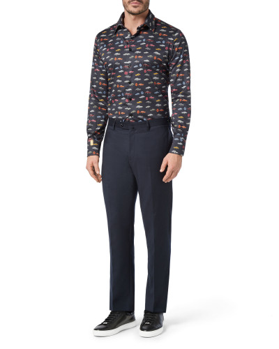 Shirt Silver Cut LS/Milano Cars Racing