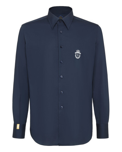 Shirt Silver Cut LS/Milano Crest