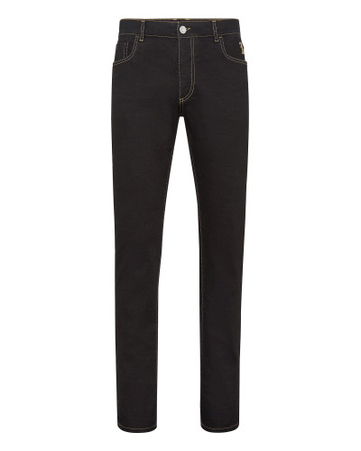 Denim Super Straight Cut Embroidery Double B