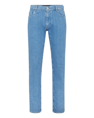 Denim Super Straight Cut Embroidery Double B