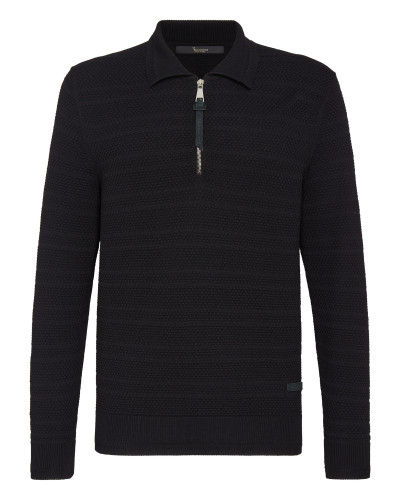 Merino wool Pullover zip mock Istitutional