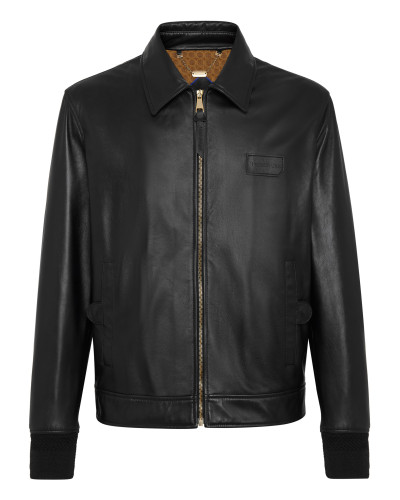 Leather Bomber Istitutional