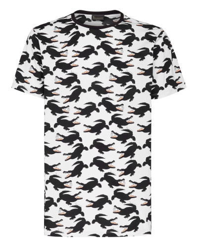 T-shirt Round Neck SS All over print Crocodile
