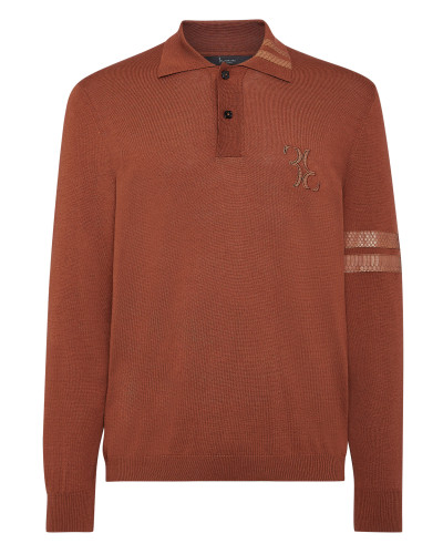 Knit Pullover Polo-Neck LS