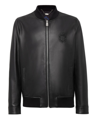 Leather Bomber  Crest
