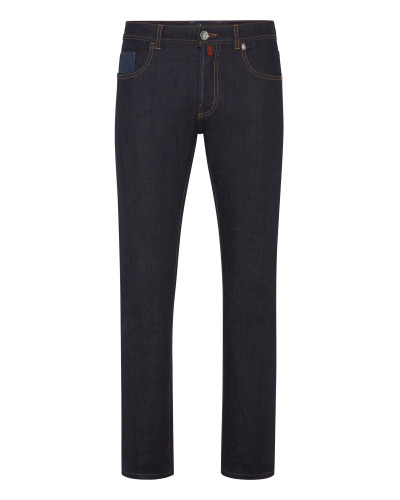 Denim Trousers Super Straight Cut Fit Elaphe