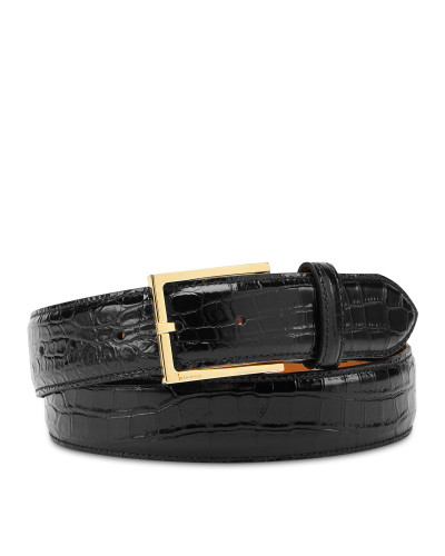 Crocco Printed Leather Belt