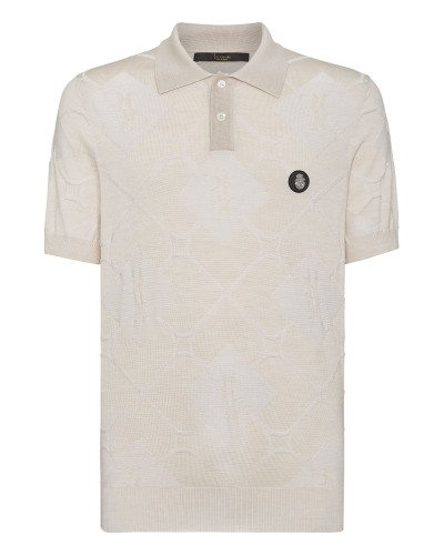 Silk/Wool Pullover Polo-Neck SS