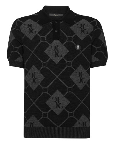 Silk/Wool Pullover Polo-Neck SS