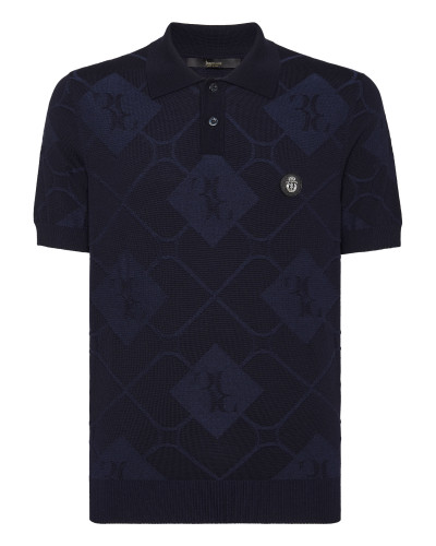 Silk/Wool Pullover Polo-Neck SS