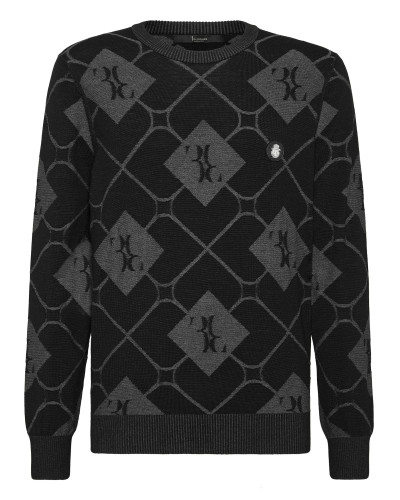 Silk/Wool Pullover Round Neck LS