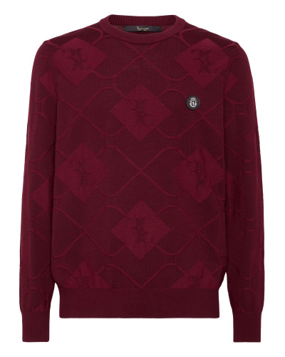 Silk/Wool Pullover Round Neck LS