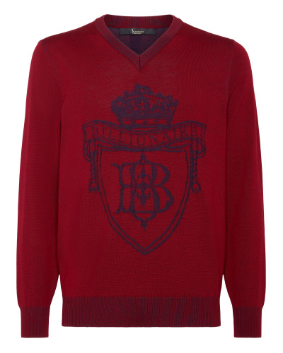 Silk/Wool Pullover V-Neck LS