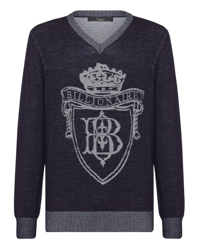 Silk/Wool Pullover V-Neck LS