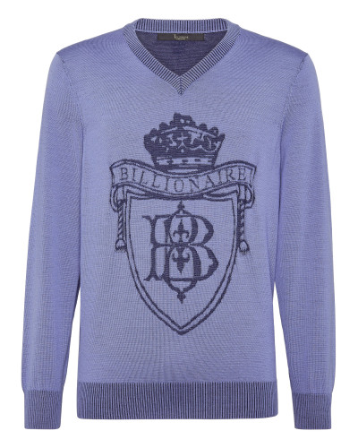 Silk/Wool Pullover V-Neck LS