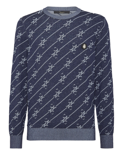 Silk Pullover Round Neck LS