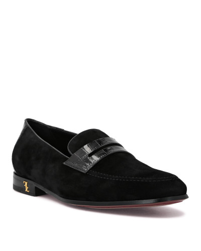 Crocco Printed Suede Loafers