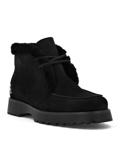 Suede/Fur Low Boots