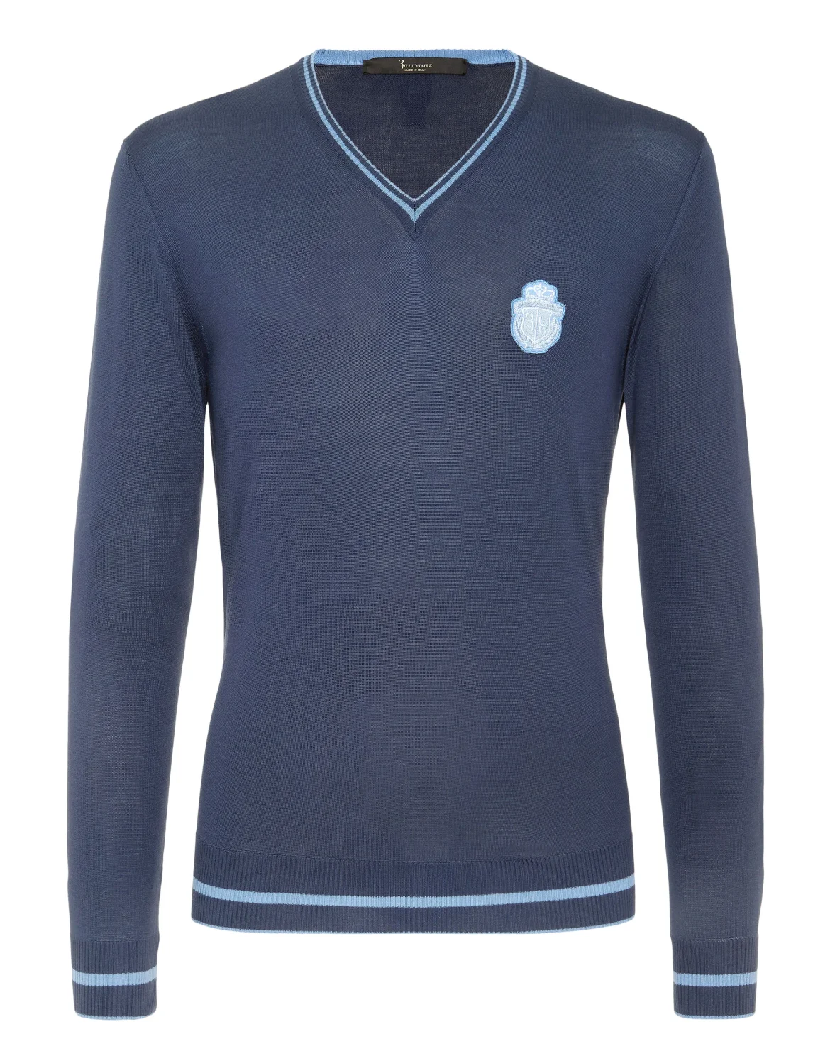 Pullover V-Neck LS "Florent", цвет: Синий