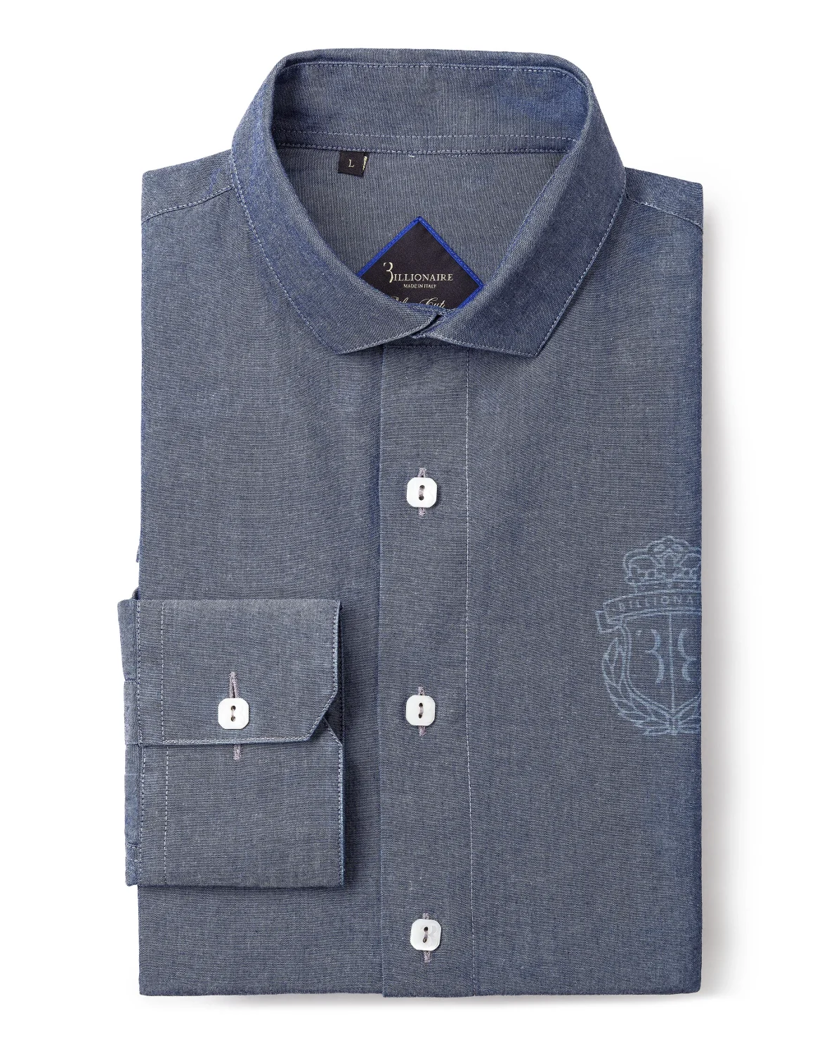 Shirt Silver Cut LS "Daniel", цвет: Синий