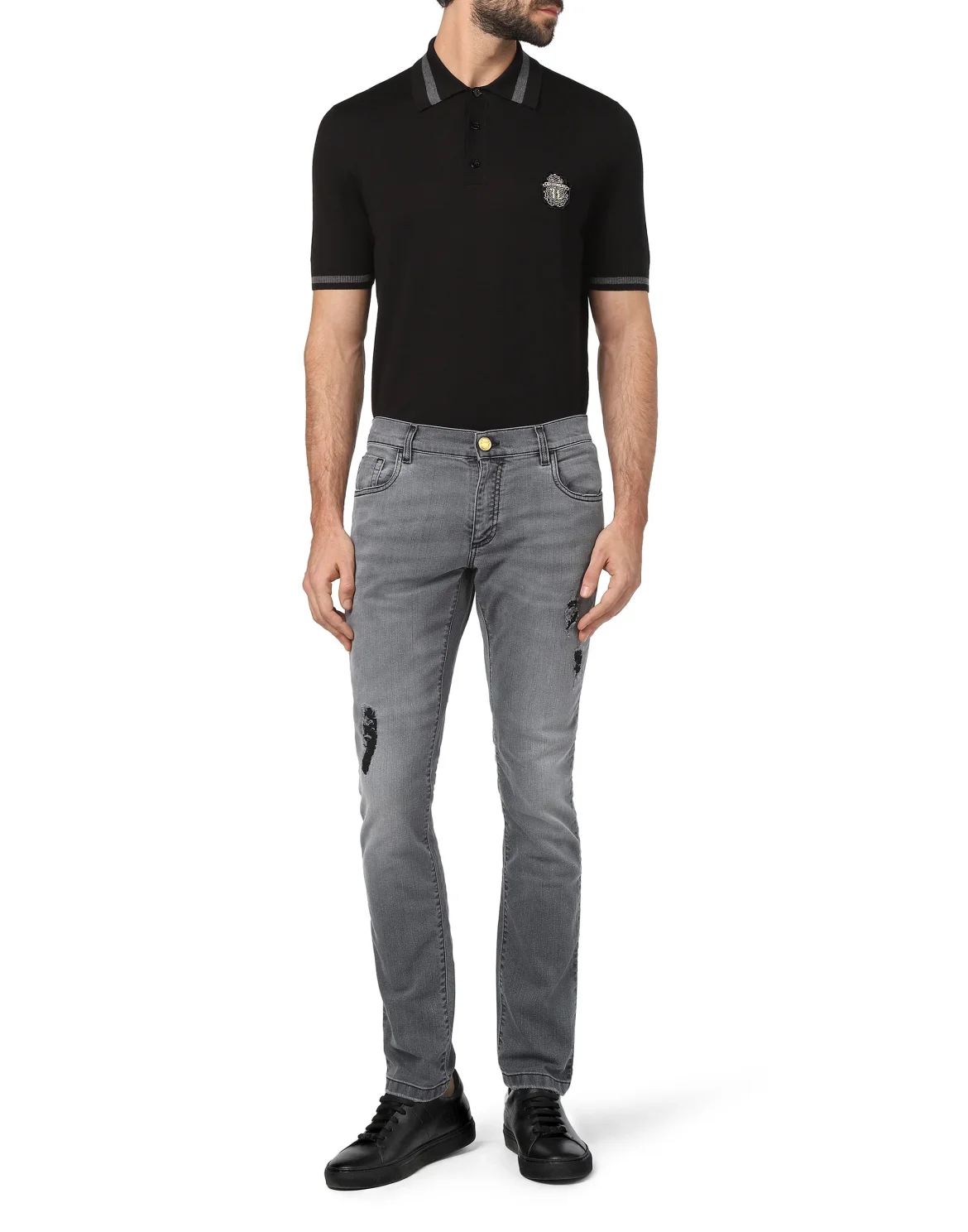 Super slim fit Members only, цвет: Серый